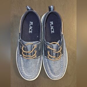 The Children's Place toddler boys' navy chambray Boat Shoe Size 13